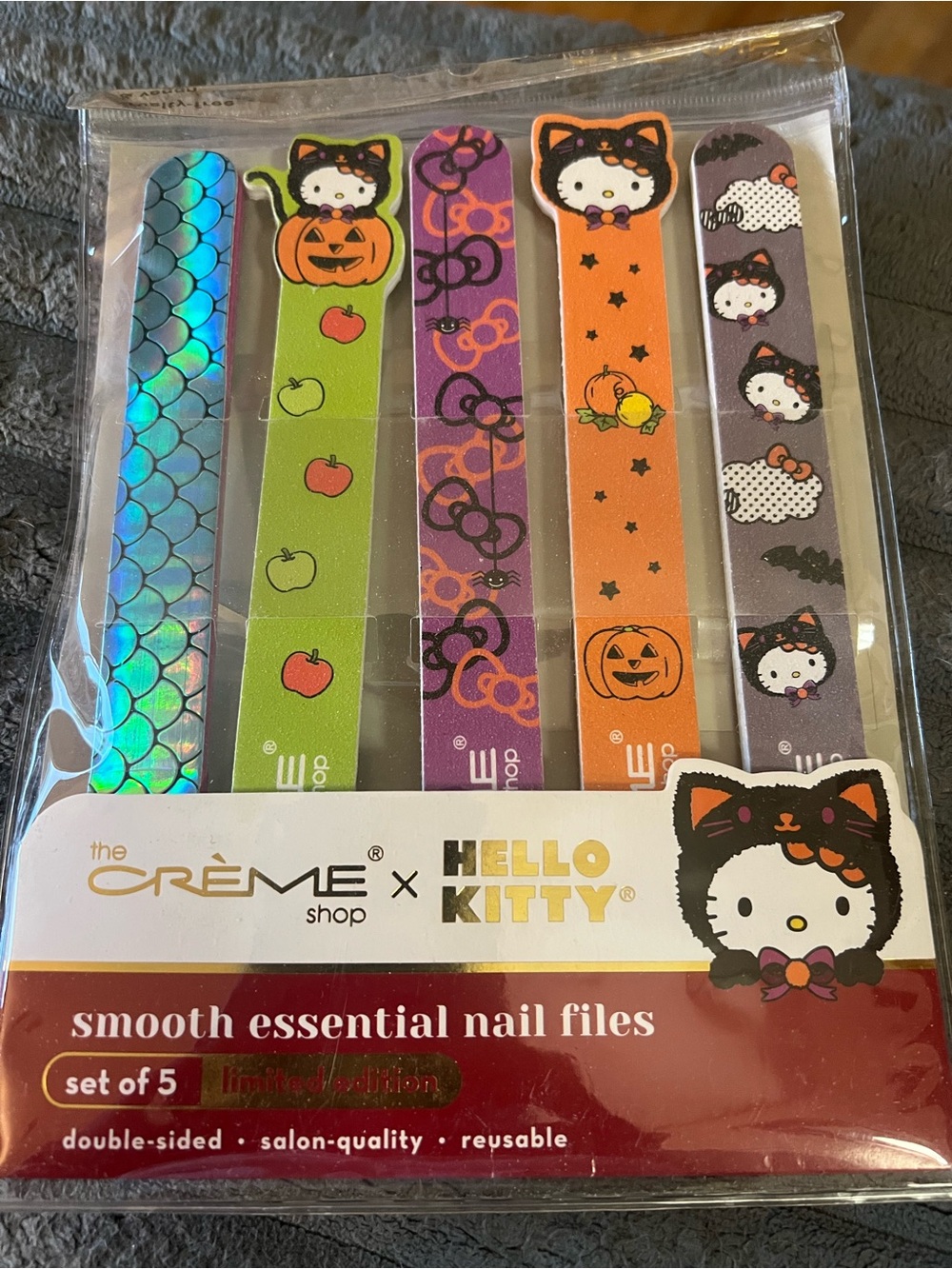 The Creme Shop x Hello Kitty Halloween Limited Edition Nail Files Set of 5 NEW